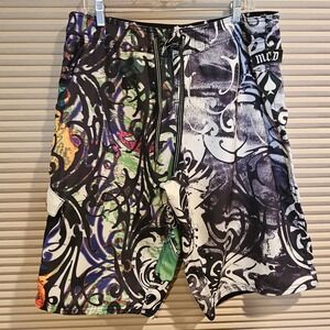 MCD More Core Division Cataria Mens 36 Board Shorts Graphic Print Swim Trunks